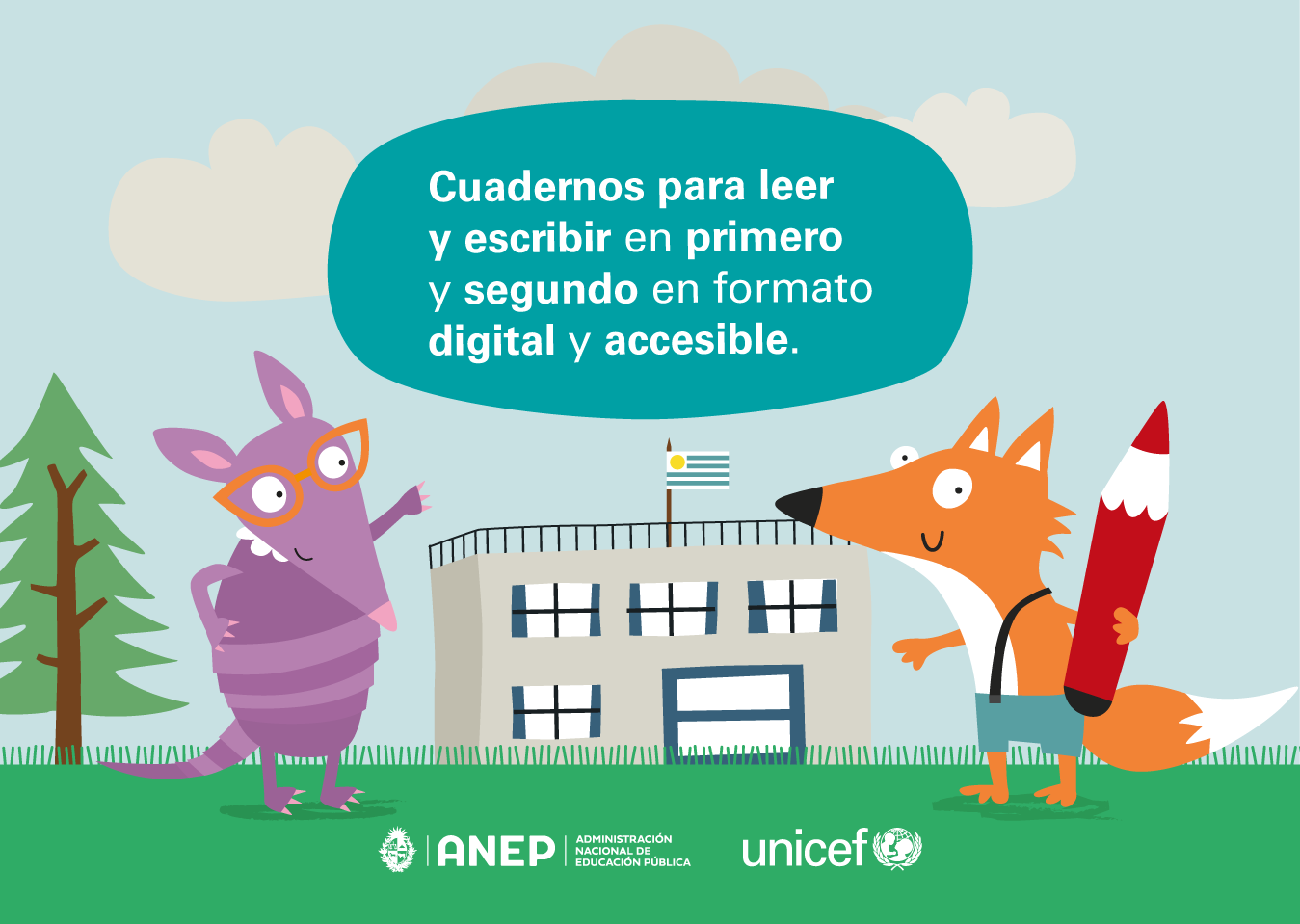 Campaña de difusión «Cuadernos para escribir y leer en primero y segundo» | ANEP – UNICEF Uruguay