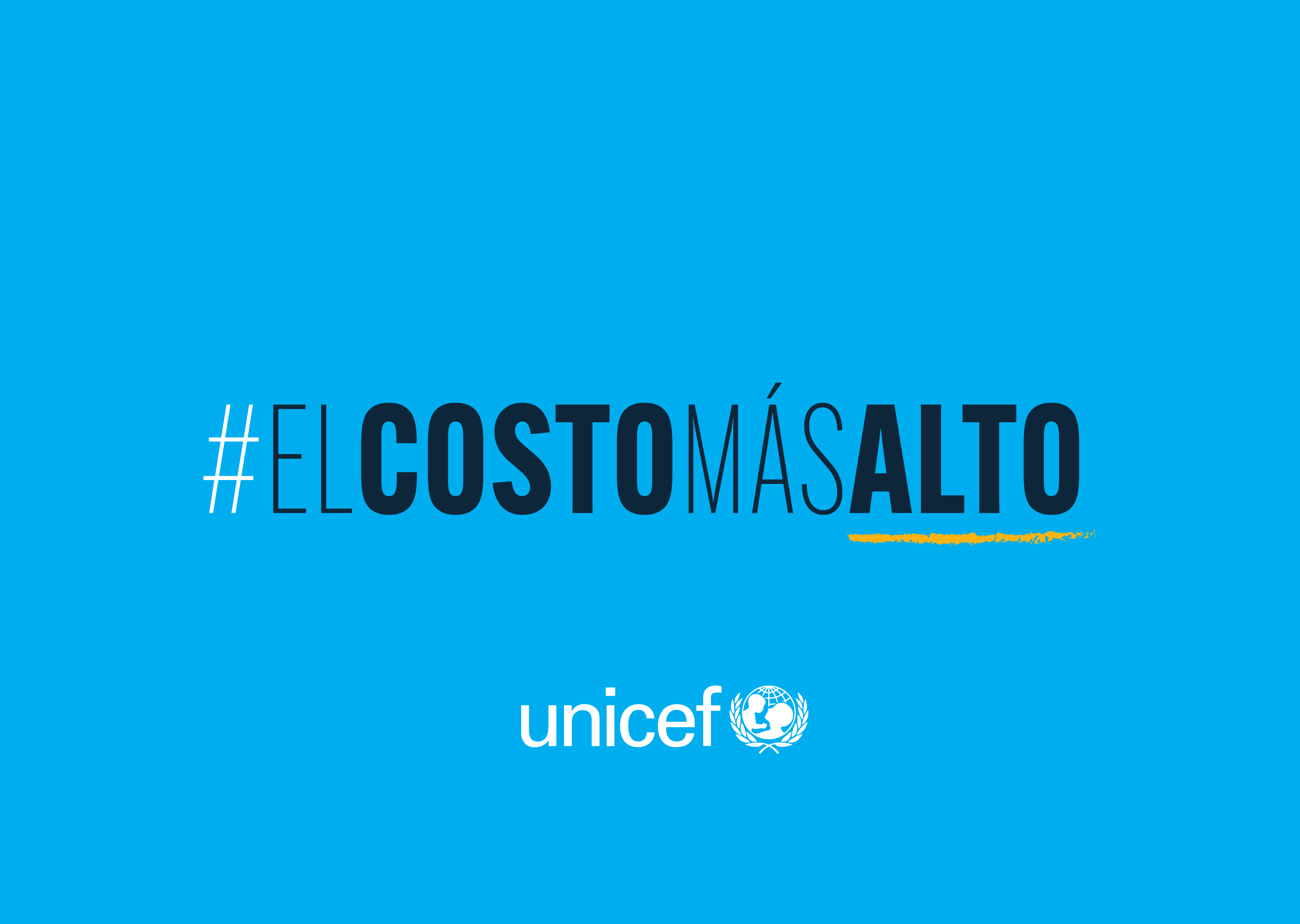 Creatividad y key visual para #ElCostoMásAlto | Factstory para Unicef México